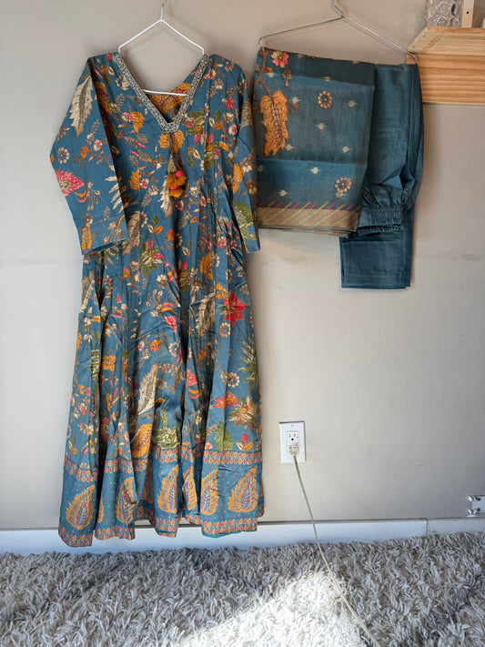 Anarkali Suit with Dupatta - Ready to wear